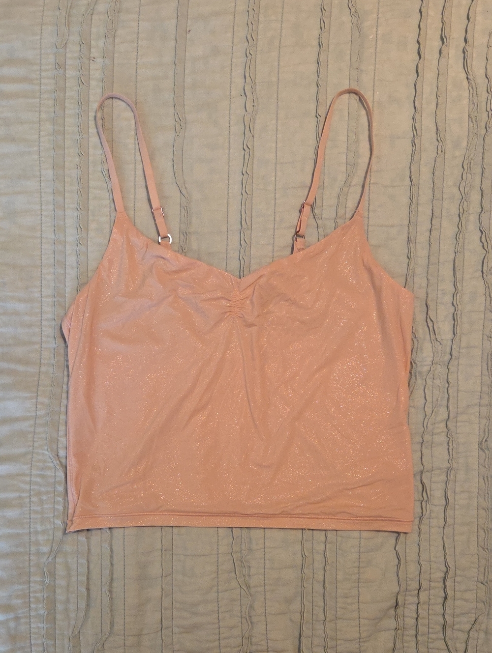 Smoothez By Aerie Sparkly Pink Cami Tank Top